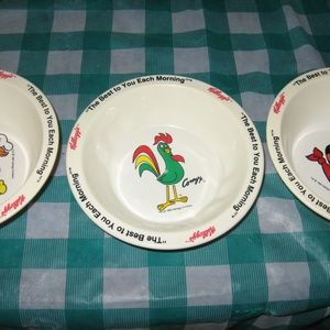Vintage Kellogg's cereal bowls